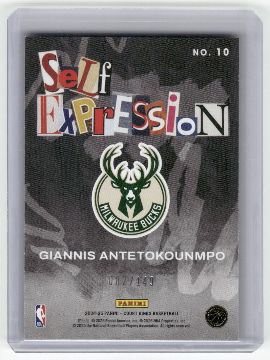 2024-25 GIANNIS ANTETOKOUNMPO Ruby Self Expression 82/149 Court Kings #10