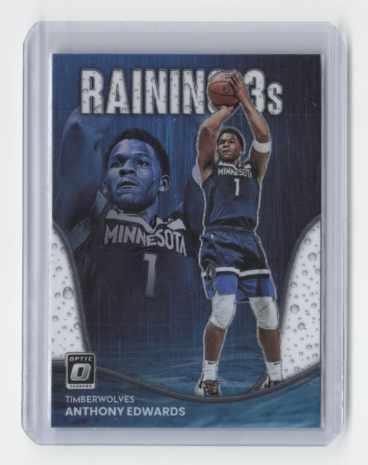 2022-23 ANTHONY EDWARDS Raining 3s Optic Timberwolves #2
