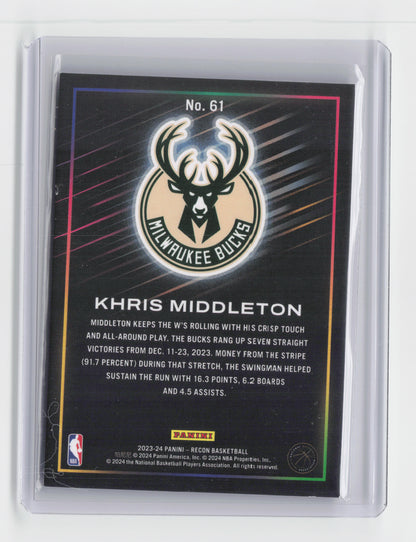 2023-24 KHRIS MIDDLETON Red Holo 154/199 Recon Bucks