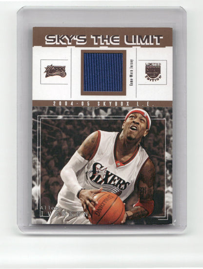 2004-05 ALLEN IVERSON Sky's The Limit Game Worn Jersey 34/50 Sky Box