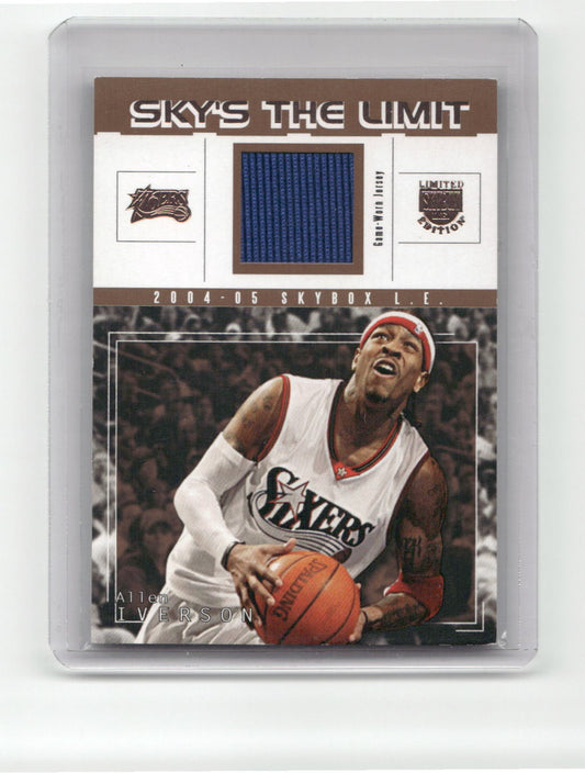 2004-05 ALLEN IVERSON Sky's The Limit Game Worn Jersey 34/50 Sky Box