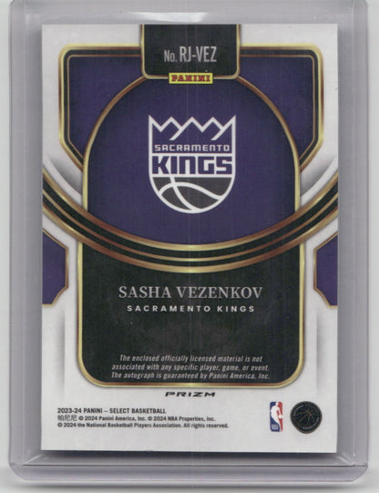 2023-24 SASHA VEZENKOV RPA Prizm Auto Select Kings RJ-VEZ