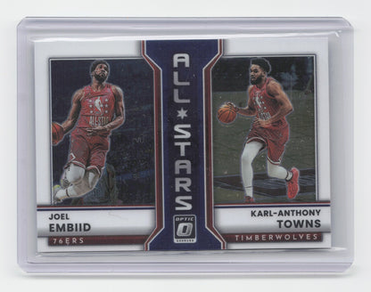 2022-23 JOEL EMBIID / KARL-ANTHONY TOWNS All-Stars Optic #9