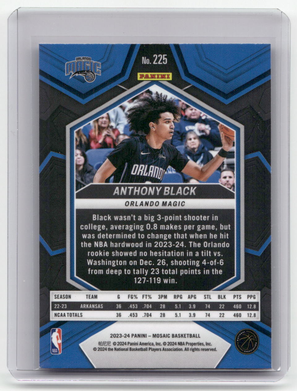 2023-24 ANTHONY BLACK Rookie RC Mosaic Magic #225