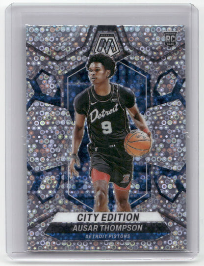 2023-24 AUSAR THOMPSON Rookie Silver Disco Mosaic Pistons #290