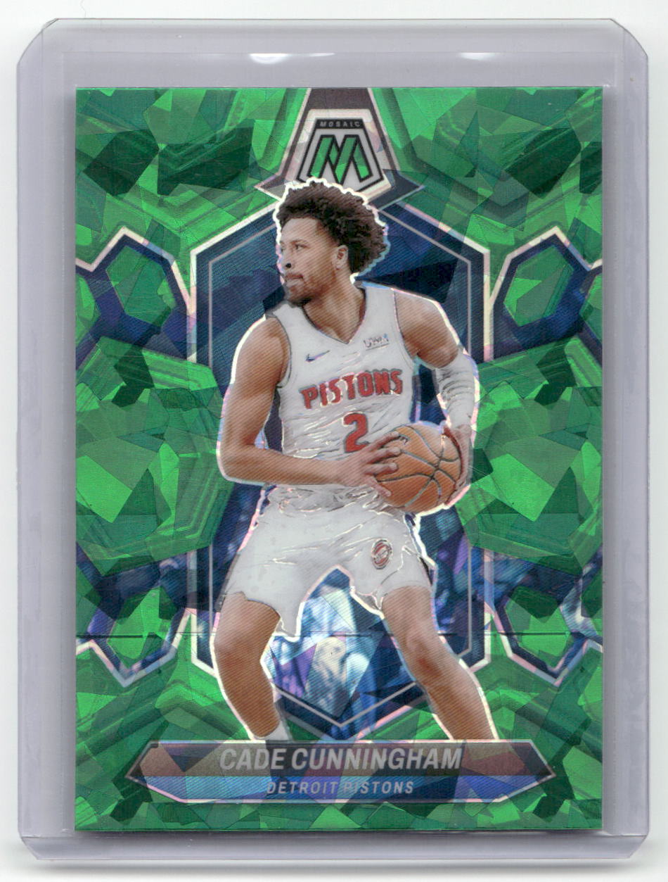 2023-24 CADE CUNNINGHAM Green Ice Prizm Mosaic Pistons #81