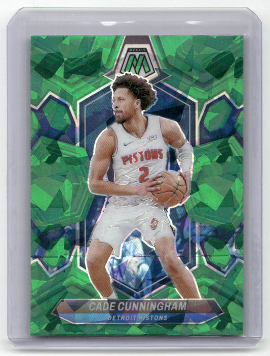 2023-24 CADE CUNNINGHAM Green Ice Prizm Mosaic Pistons #81