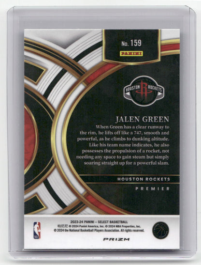 2023-24 JALEN GREEN Green Shock Premier Level Select Rockets #159