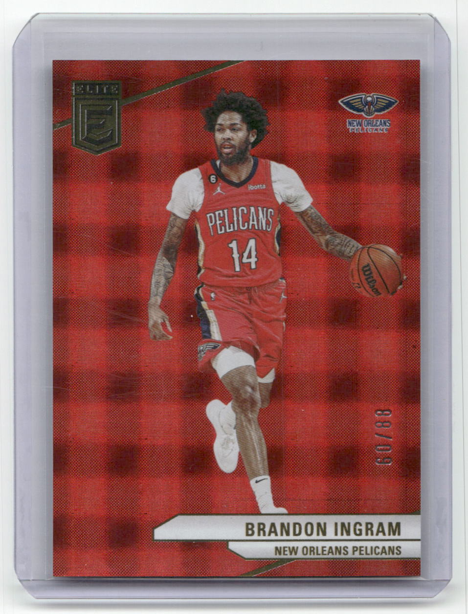 2023-24 BRANDON INGRAM Red 60/88 - Elite Pelicans #136