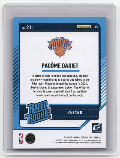 2024-25 PACOME DADIET Rated Rookie Red 82/99 Donruss Choice #211