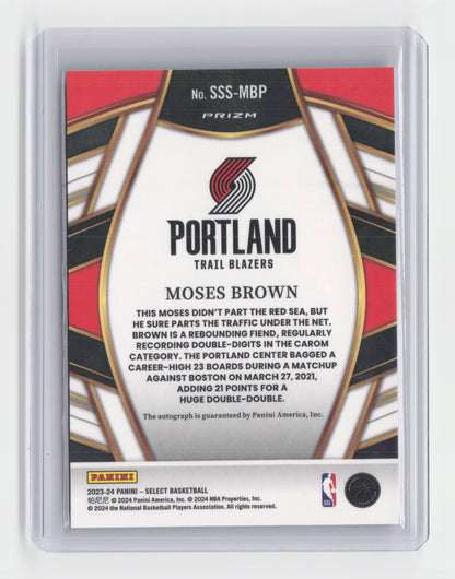 2023-24 MOSES BROWN Silver Autograph Select Blazers #SSS-MBP