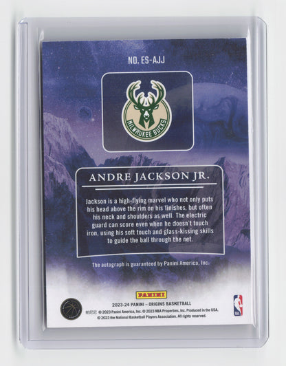 2023-24 ANDRE JACKSON JR. RC Elevation Red 15/49 Autograph Origins Bucks #ES-AJJ