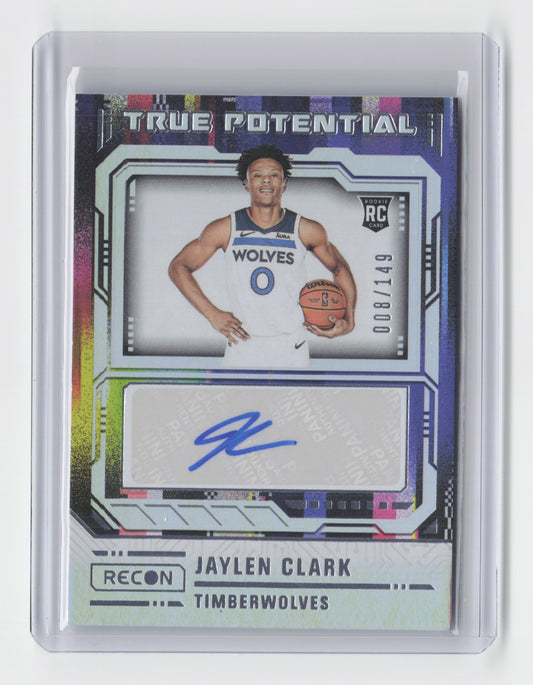 2023-24 JAYLEN CLARK True Potential RC Autograph 008/149 Recon T/Wolves #TPS-CLK