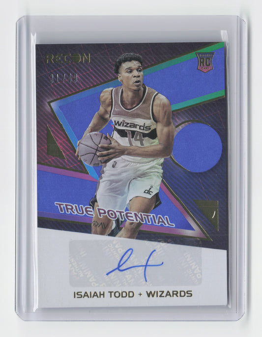 2021-22 ISAIAH TODD True Potential RC Autograph 31/49 Recon Wizards #TPS-ITD