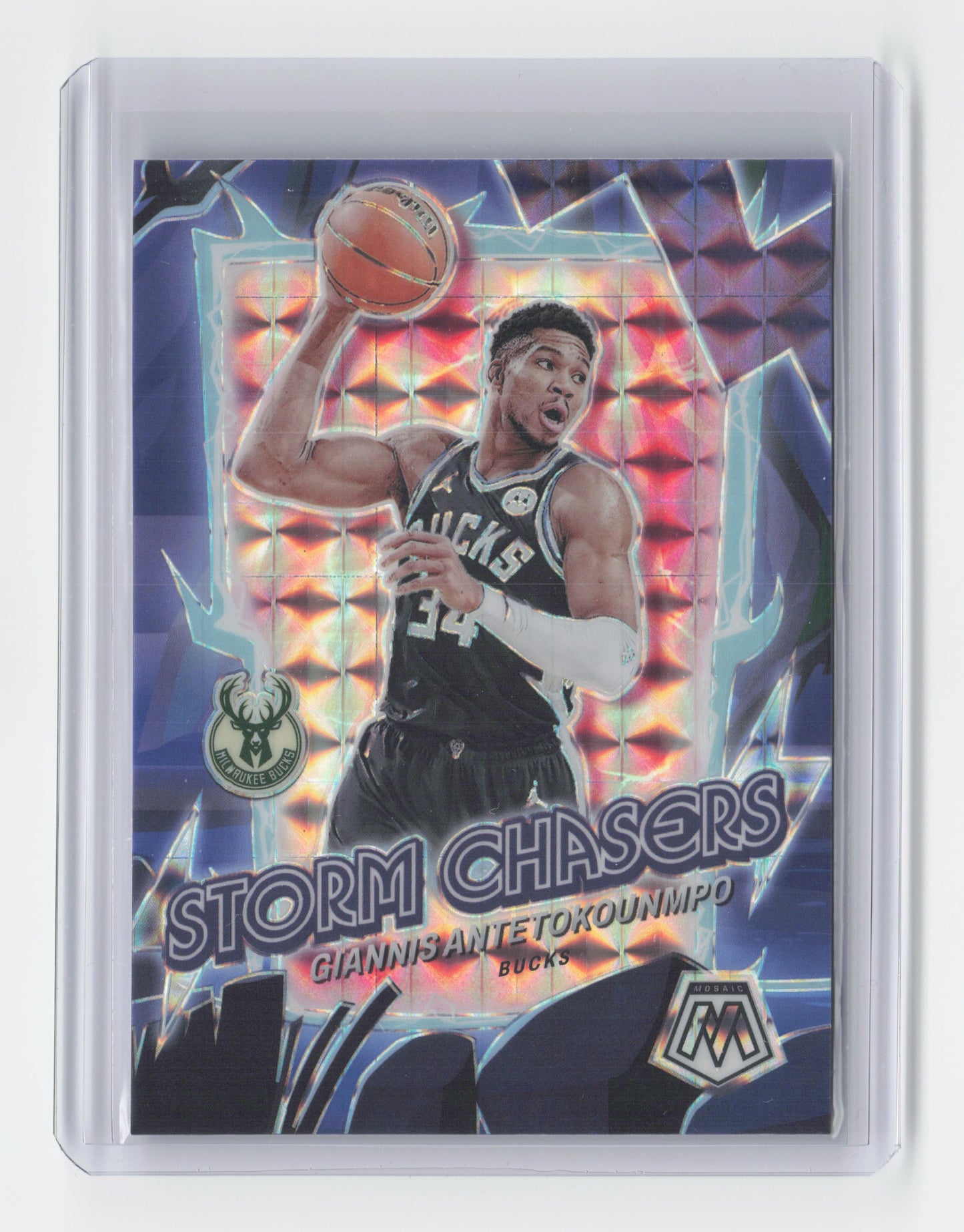 2023-24 GIANNIS ANTETOKOUNMPO Storm Chasers SSP - Mosaic - Bucks #12