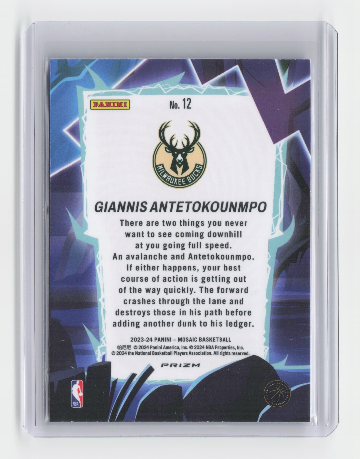 2023-24 GIANNIS ANTETOKOUNMPO Storm Chasers SSP - Mosaic - Bucks #12