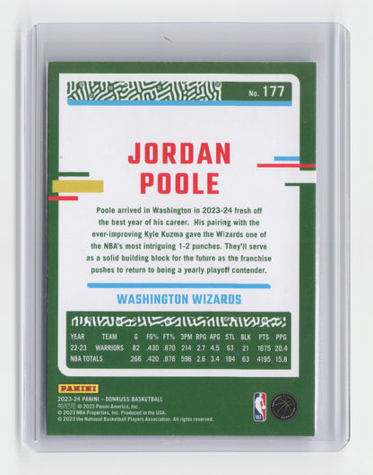 2023-24 JORDAN POOLE Purple 90/199 - Wizards - #177