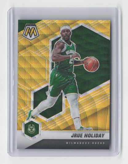2020-21 JRUE HOLIDAY Yellow Mosaic Bucks #156
