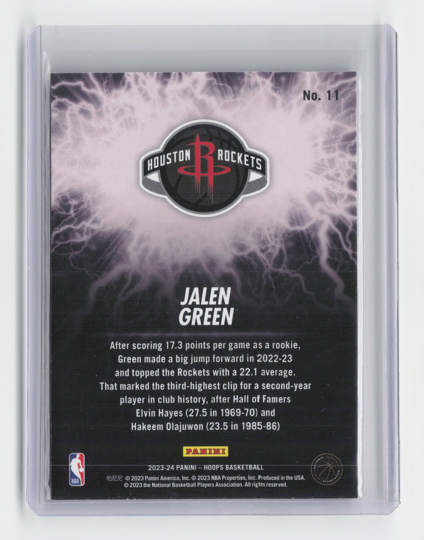 2023-24 JALEN GREEN High Voltage SP Hoops Rockets #11