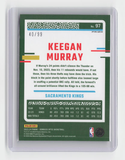 2023-24 KEEGAN MURRAY Red 40/99 Optic Kings #97