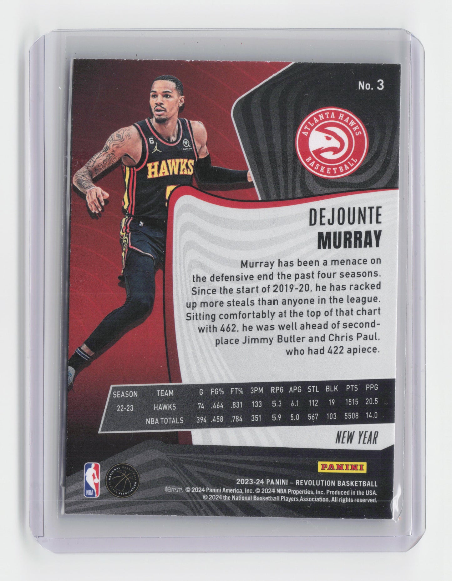 2023-24 DEJOUNTE MURRAY New Year Revolution Hawks #3