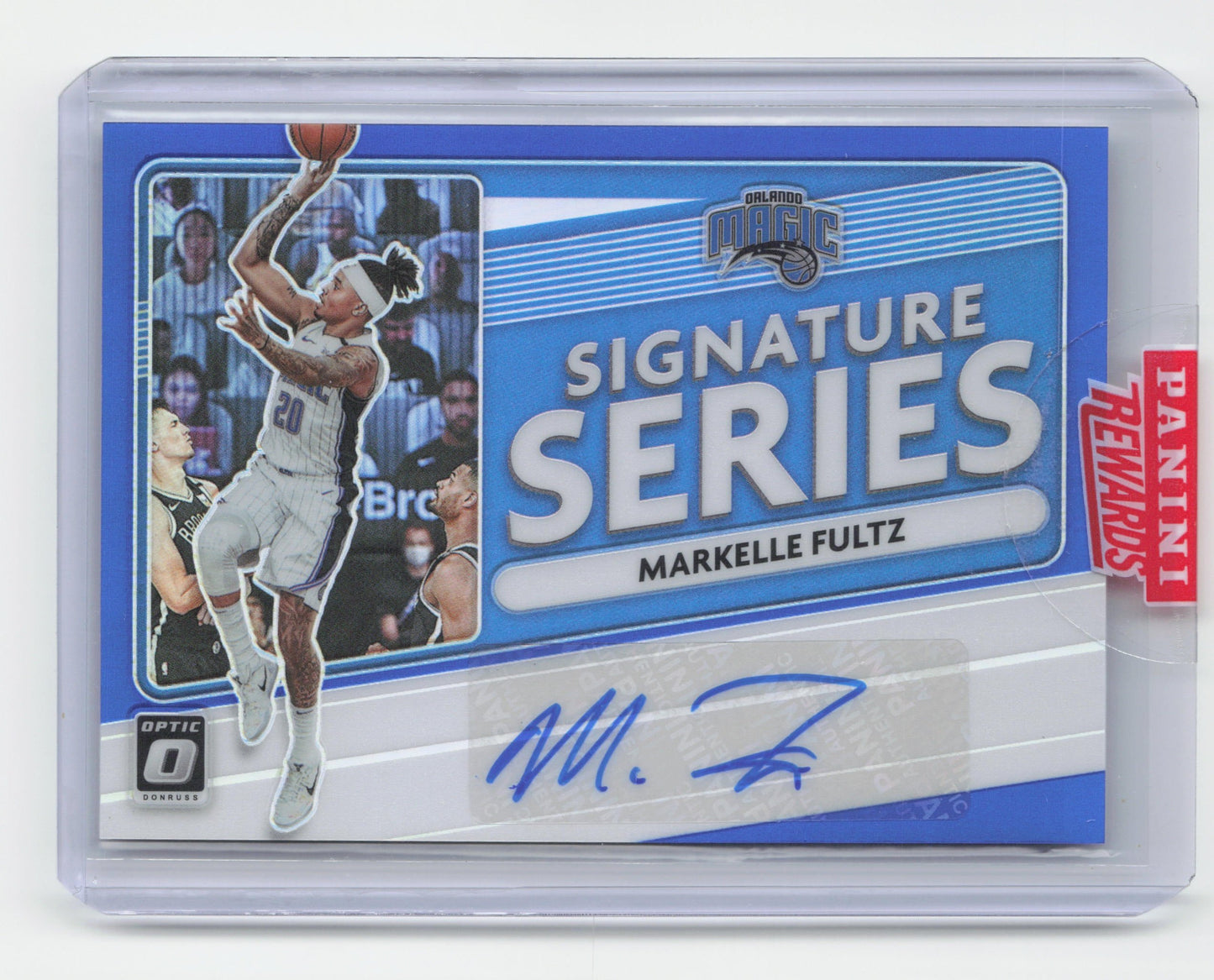 2020-21 MARKELLE FULTZ Signature Series Blue 09/25 Optic Magic #SS-MFU