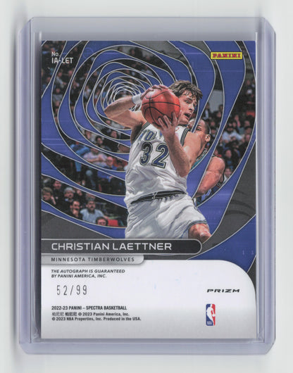2023-24 CHRISTIAN LAETTNER Icons Autograph 52/99 Spectra Twolves #IA-LET