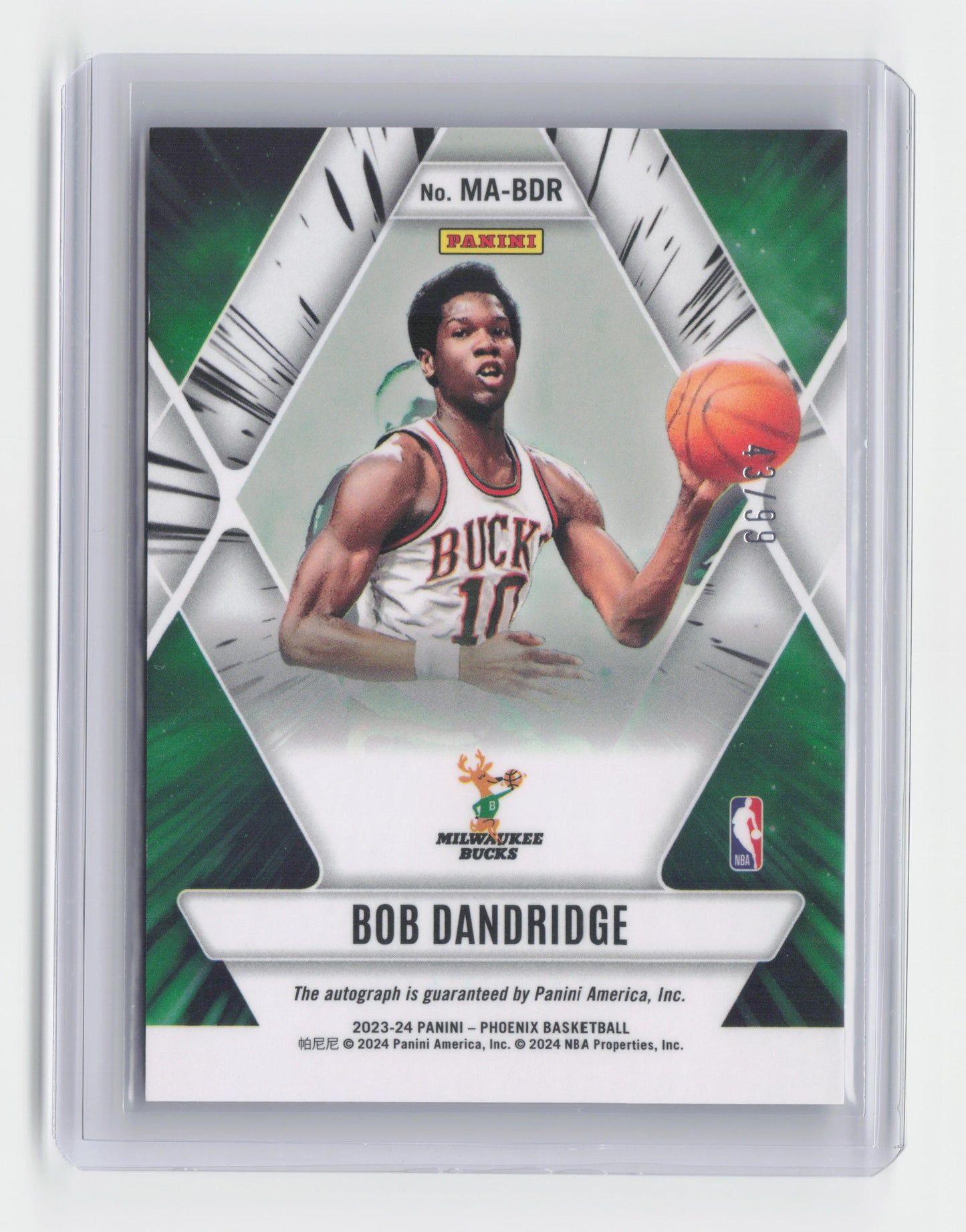 2023-24 BOB DANDRIDGE Mythical Autograph Phoenix Bucks #MA-BDR