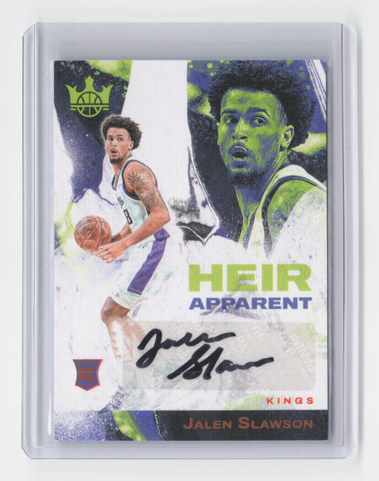 2023-24 JALEN SLAWSON Heir Apparent Autograph Orange 49/75 Court Kings #HA-SLA