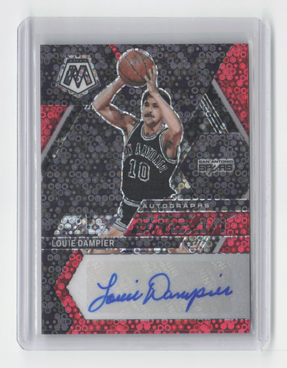 2022-23 LOUIE DAMPIER Fast Break Autographs Red 02/49 Mosaic Spurs #FB-DAM