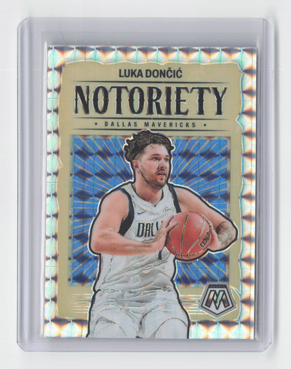 2023-24 LUKA DONCIC Notoriety Silver Prizm Mosaic Mavericks #8