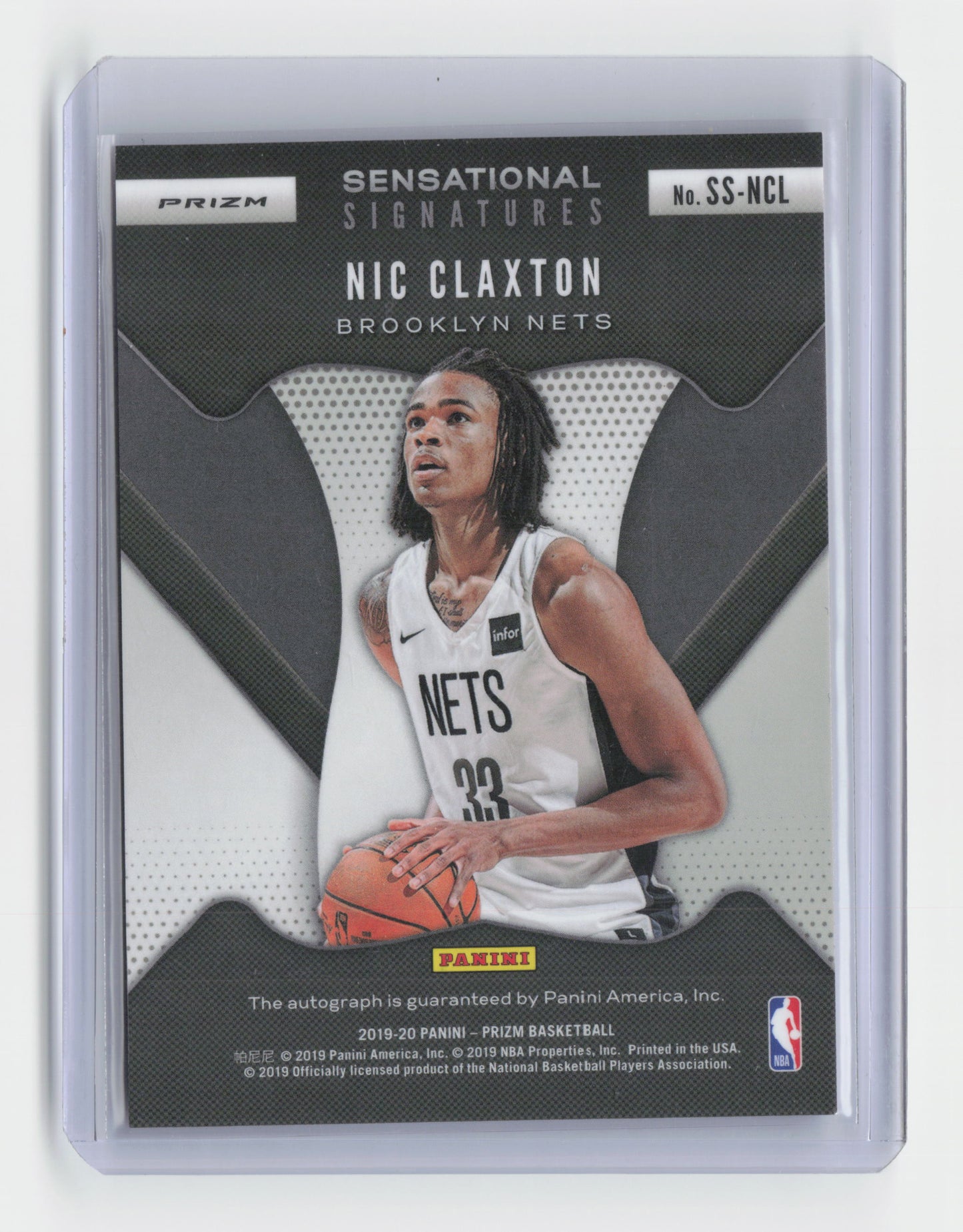 2019-20 NIC CLAXTON Sensational Signatures Prizm Nets #SS-NCL