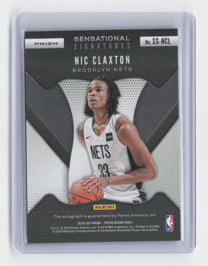 2019-20 NIC CLAXTON Sensational Signatures Prizm Nets #SS-NCL