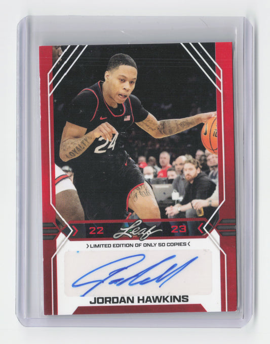 2022-23 JORDAN HAWKINS Autograph Leaf #BA-JHZ