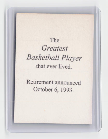 1993 MICHAEL JORDAN Greatest Ever Gold Foil Retirement Promo Card