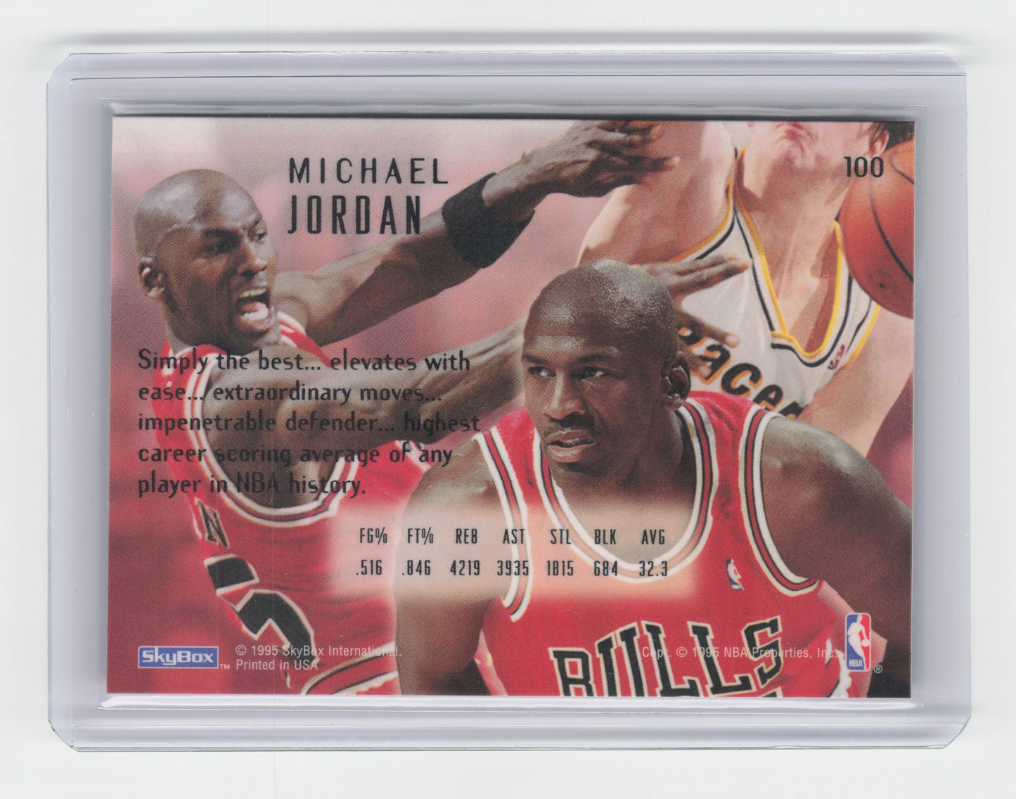 1995 MICHAEL JORDAN AIR #100 Skybox Bulls