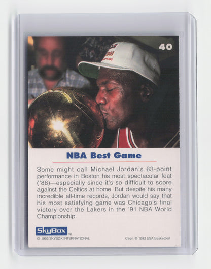 1992 MICHAEL JORDAN #40 Skybox International Bulls