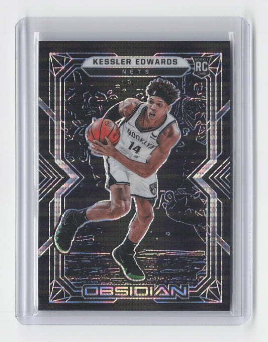 2021-22 KESSLER EDWARDS Rookie Base Obsidian Nets #184