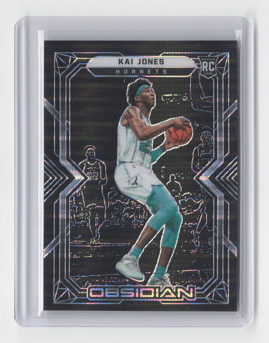 2021-22 KAI JONES Rookie Base Obsidian Hornets #185