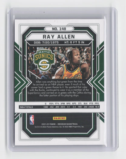 2021-22 RAY ALLEN Red Flood Obsidian Supersonics #148