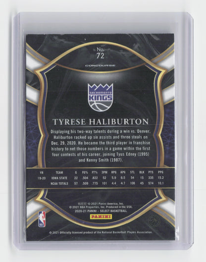 2020-21 TYRESE HALIBURTON Rookie Concourse Select Kings #72