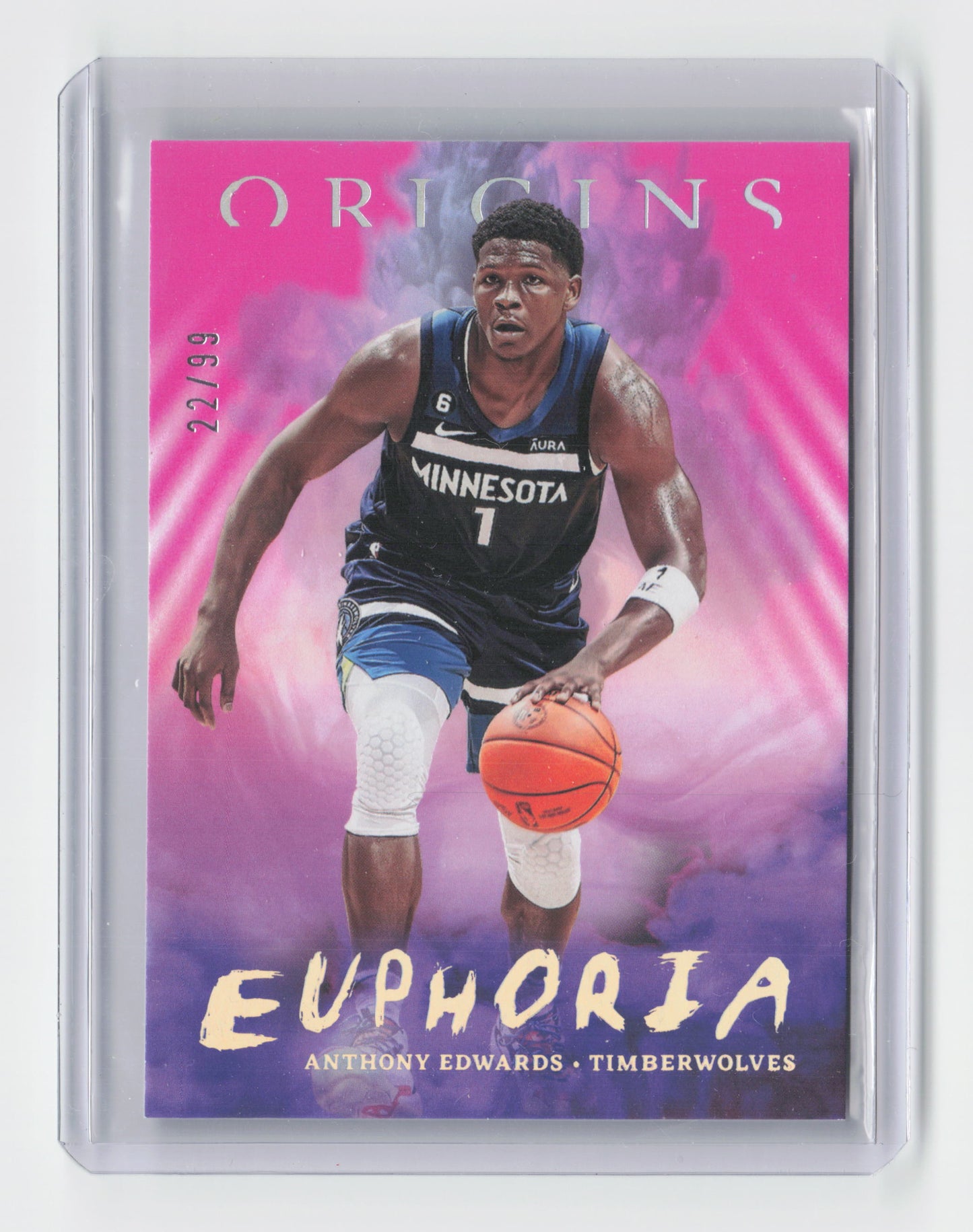 2023-24 ANTHONY EDWARDS Euphoria Pink 22/99 Origins Twolves #3