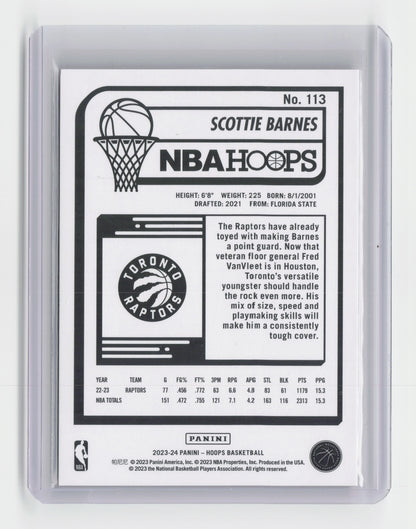 2023-24 SCOTTIE BARNES 86/99  Red Hoops Raptors #113