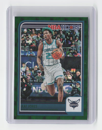 2023-24 KAI JONES Green 16/25 Hoops Hornets #38
