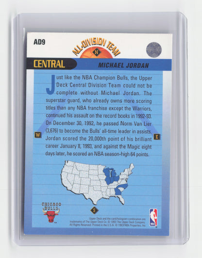 1992 MICHAEL JORDAN All-Division Team Bulls #AD9