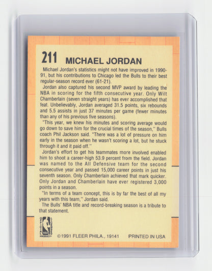1991-92 MICHAEL JORDAN All-Star Team Fleer Bulls #211