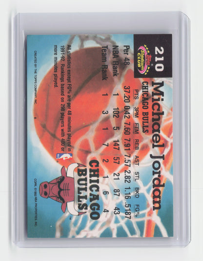 1992 MICHAEL JORDAN Topps Members Choice Bulls #210
