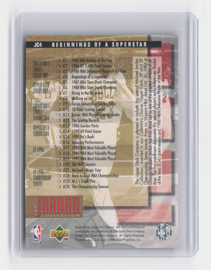 1995 MICHAEL JORDAN Beginnings of a Superstar Upper Deck Bulls #JC4