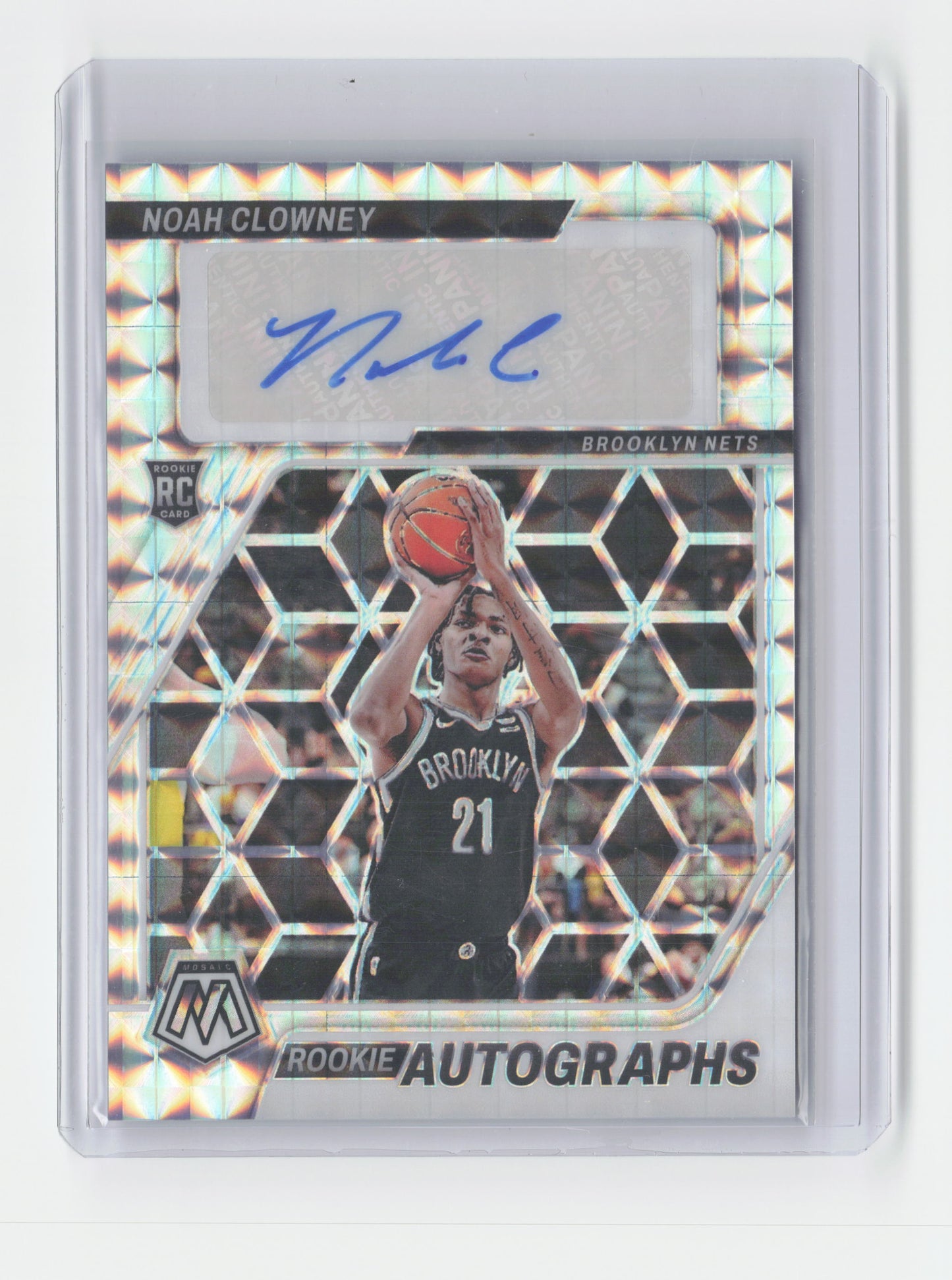 2023-24 NOAH CLOWNEY Rookie Autographs Mosaic Nets #RA-CNY