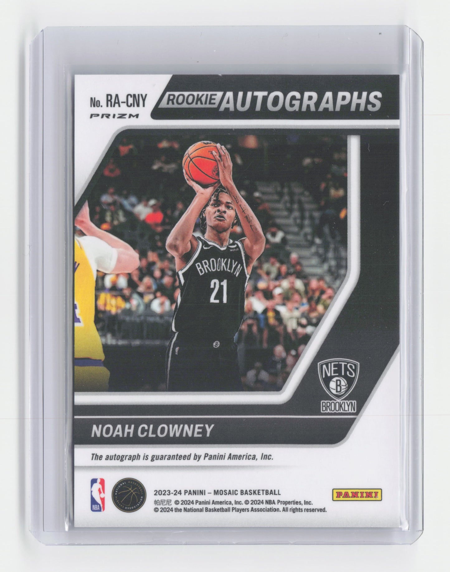 2023-24 NOAH CLOWNEY Rookie Autographs Mosaic Nets #RA-CNY